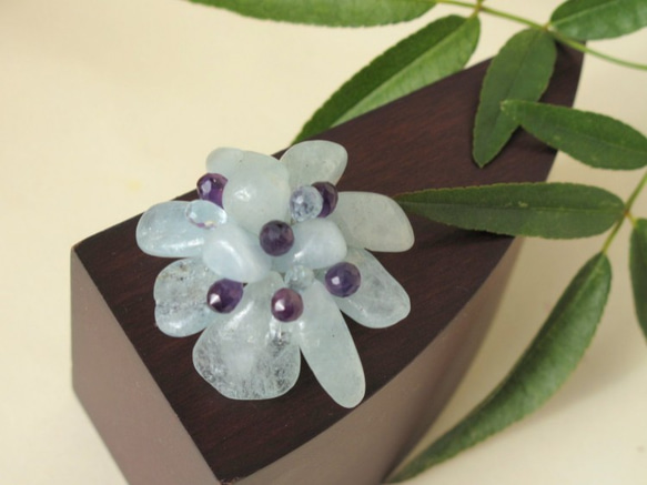 Flower Brooch ~Aqua Blue~ 4枚目の画像