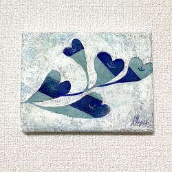 原画 油絵 ファーストステップ 足跡のアート 絵画 抽象画 F4号