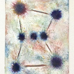 原画 油絵 プチオリオン 星座のアート 抽象画 F6号 ホワイト モダン