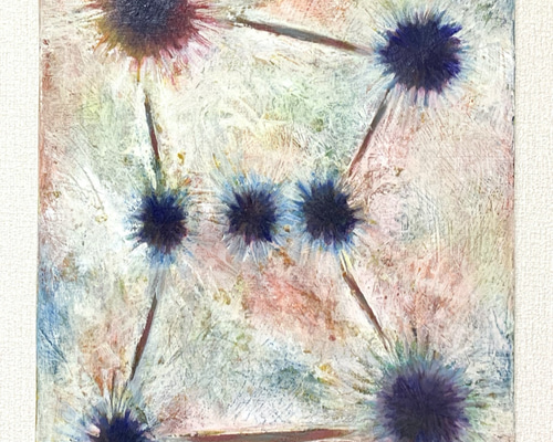 絵画　油絵　原画　抽象画　現代アートF6 原画 油絵 プチオリオン 星座のアート 抽象画 F6号 ホワイト