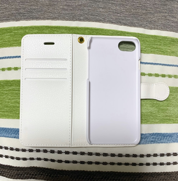 手帳型スマホケース ねこねこ iPhone Android ブック型 モダンアート 6枚目の画像