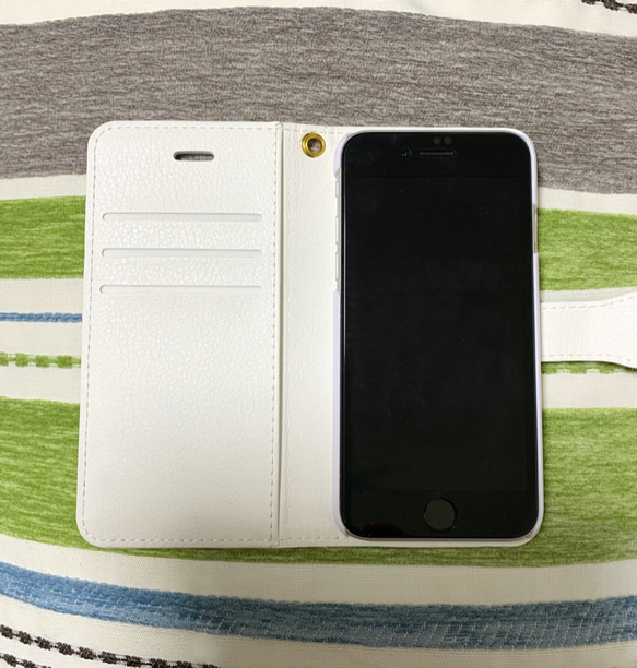 手帳型スマホケース ねこねこ iPhone Android ブック型 モダンアート 8枚目の画像
