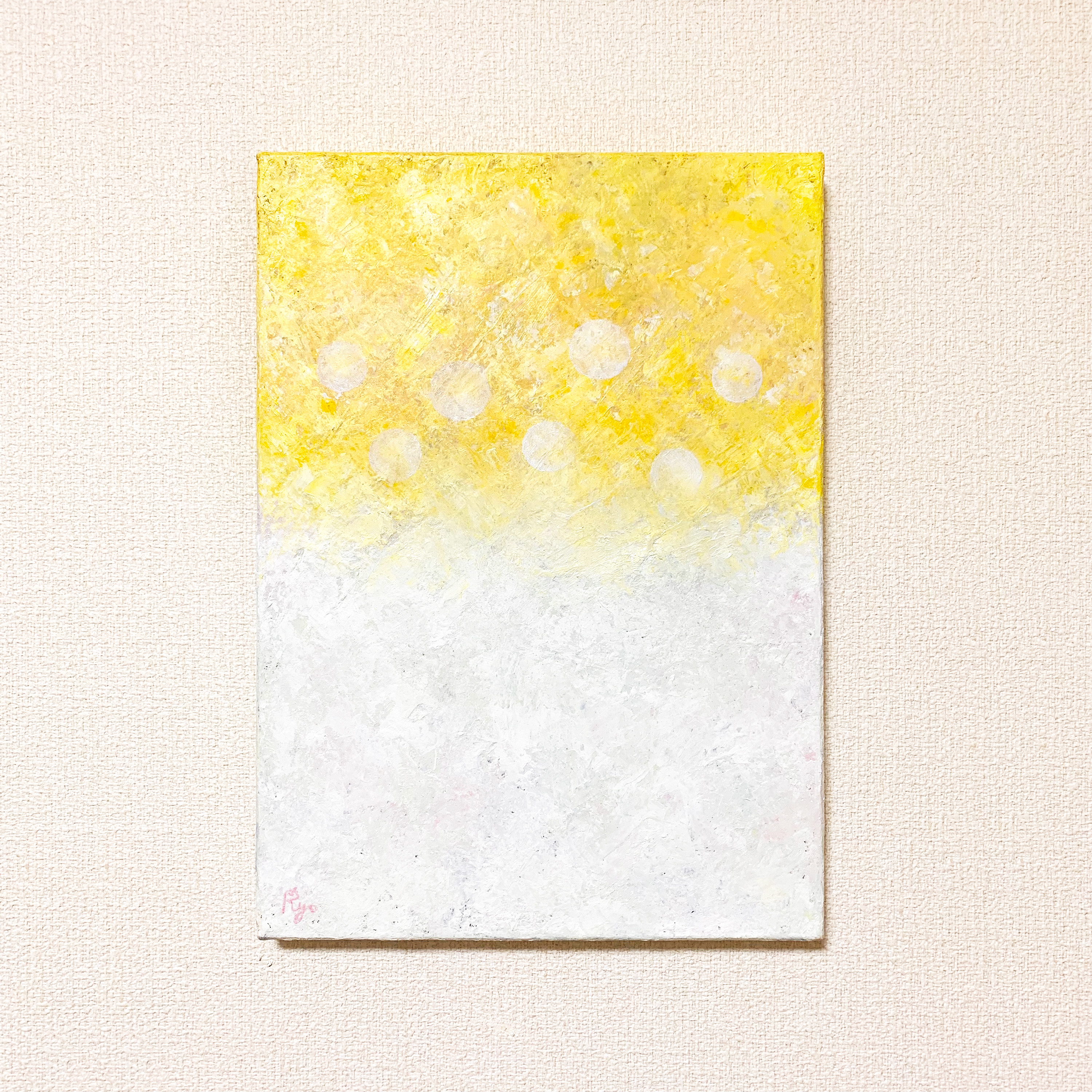 人気のクリスマスアイテムがいっぱい！ 細胞」抽象画 油彩 F4号 絵画