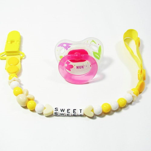 朗らか。 「カスタム名」赤ちゃんのおしゃぶりチェーン/おしゃぶり 