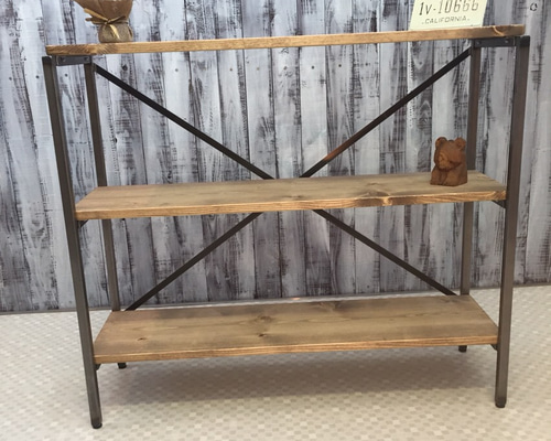 アイアン角三段シェルフ 棚・シェルフ・ラック R32FACTORY 通販