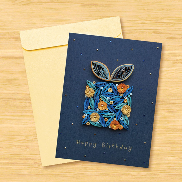 手工捲紙卡片：星空系列 - 來自遠方的生日祝福_星空禮盒B 第3張的照片