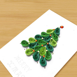 手作りのロール紙カード：遊び心のあるクリスマス-クリスマスツリー 2枚目の画像