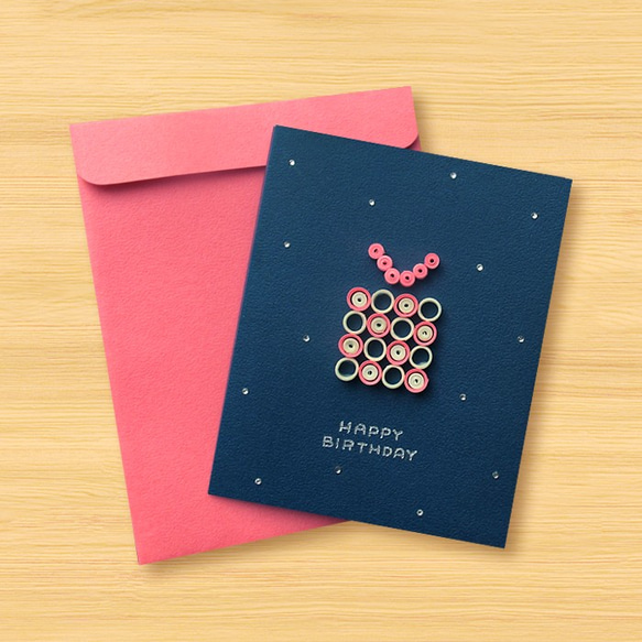 手工捲紙夜光卡片：可愛蜂巢生日禮盒 A - 生日卡 第3張的照片