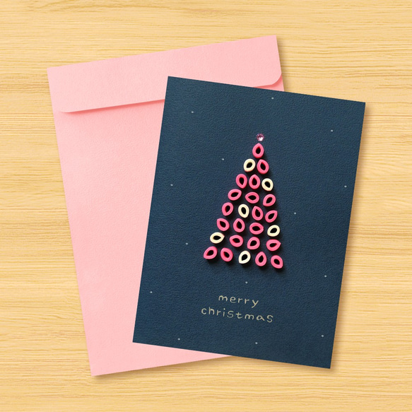 手巻き紙発光カード_ブライトホープクリスマスツリーA 3枚目の画像