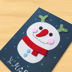 手工卡片：麋鹿雪人 A（聖誕卡、聖誕節） 第2張的照片