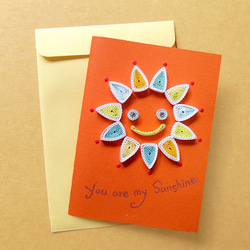 手作りのロールカード：あなたは私の太陽です_C（ラブカード、サンキューカード、マザーカード、ファーザーカード） 3枚目の画像