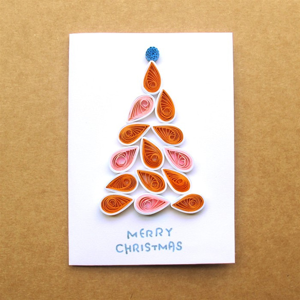 手工捲紙卡片：聖誕樹 F（聖誕卡、聖誕節） 第1張的照片