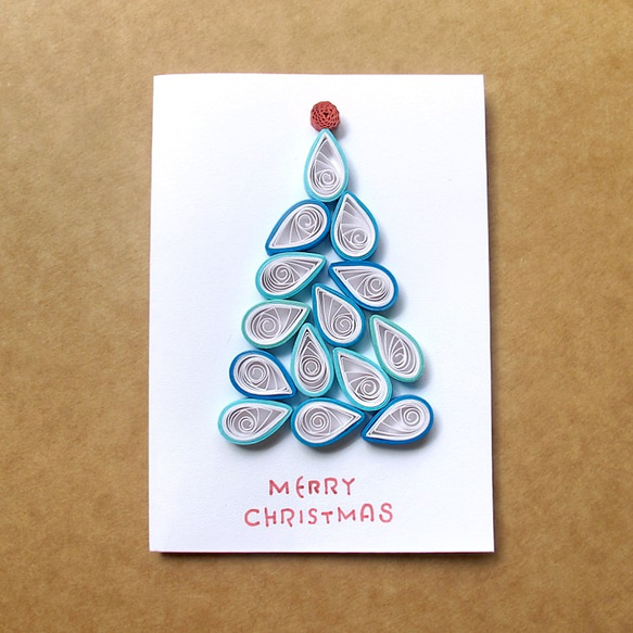 手工捲紙卡片：聖誕樹 B（聖誕卡、聖誕節） 第1張的照片