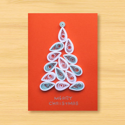 手工捲紙卡片：聖誕樹 M（聖誕卡、聖誕節） 第1張的照片