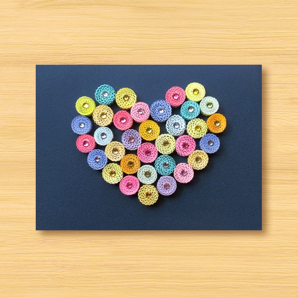 手工捲紙卡片：Colorful Love（母親卡、情人卡、感謝卡、萬用卡） 第1張的照片