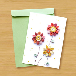 ハンドロールカード：温かい祝福（マザーカード、ありがとうカード、バレンタインカード、​​誕生日カード） 3枚目の画像