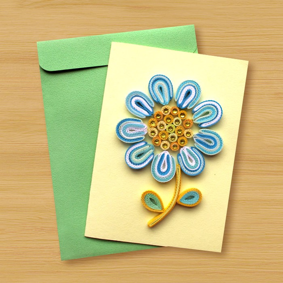 手工捲紙卡片：Flower_C1（母親卡、感謝卡、情人卡、生日卡） 第3張的照片