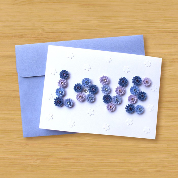 手工捲紙卡片：花樣Love_C（母親卡、情人卡、婚禮賀卡） 第3張的照片