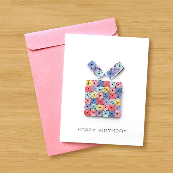 手工捲紙卡片：甜蜜馬賽克生日禮盒 C（生日卡、感謝卡、母親卡、父親卡） 第3張的照片