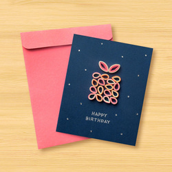 手工捲紙夜光卡片：兔寶寶生日禮盒 A（生日卡、感謝卡、母親卡、情人卡） 第3張的照片