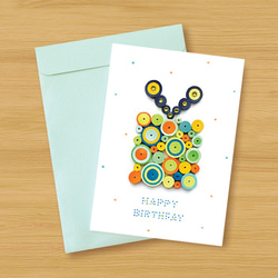 手工捲紙卡片：可愛小小漩渦生日禮盒_B（生日卡、感謝卡、祝賀卡、萬用卡） 第3張的照片