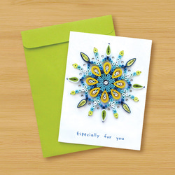 手工捲紙卡片：祝福曼陀羅蔚藍盛夏（生日卡、感謝卡、父親卡、教師卡、萬用卡） 第3張的照片
