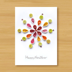 手工捲紙卡片：花火_C（新年賀卡、感謝卡、萬用卡） 第1張的照片