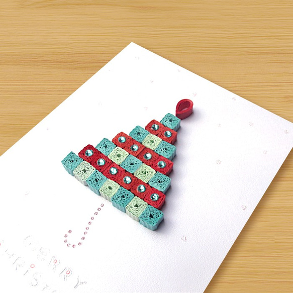 手工捲紙卡片：童話世界聖誕祝福_MERRY CHRISTMAS_A（聖誕卡、聖誕樹） 第2張的照片