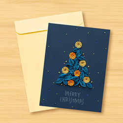 手作りの圧延紙カード：Starry Sky Series_Flowers and Christmas Trees（Christm 3枚目の画像
