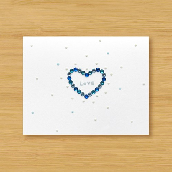 手工捲紙卡片 _ LOVE 綻放愛情小宇宙 - 藍 第1張的照片