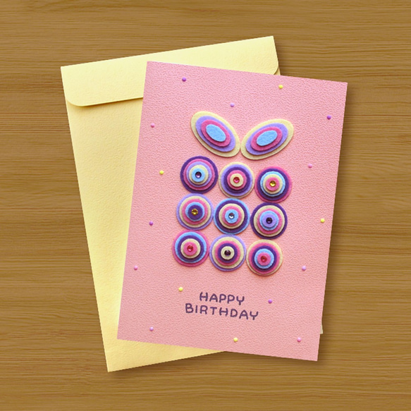 手工卡片：可愛圈圈生日禮盒B（生日卡、感謝卡、萬用卡） 第3張的照片