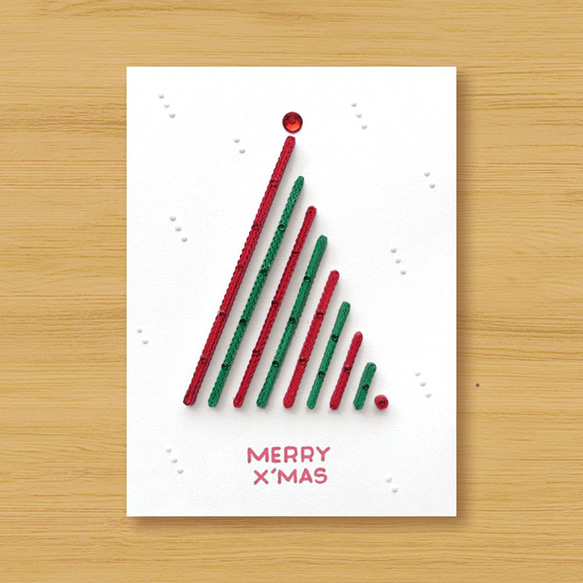 手作りのロール紙：特別なクリスマスの祝福を与えるMERRY X&#39;MAS_A（クリスマスカード、クリスマス） 1枚目の画像