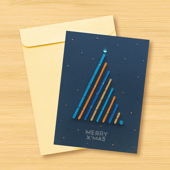 手作りのロール紙カード：Starry SkySeries_特別なクリスマスの祝福を与えるMERRYX&#39;MAS 3枚目の画像