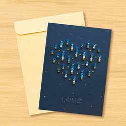 手作りロール紙カード：星空シリーズ-遠くからの愛‧流星の下で愛が漂う 3枚目の画像