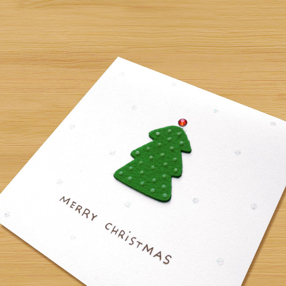 手作りのルミナスカード：ミニルミナスクリスマスツリーA（クリスマスカードクリスマスツリー） 2枚目の画像