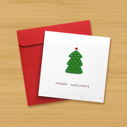 手作りのルミナスカード：ミニルミナスクリスマスツリーA（クリスマスカードクリスマスツリー） 3枚目の画像