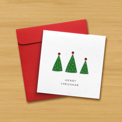 手作りのルミナスカード：ミニルミナスクリスマスツリーB（クリスマスカードクリスマスツリー） 3枚目の画像