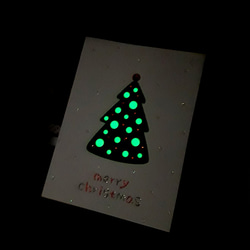 手工夜光卡片：希望夜光聖誕樹（爆亮款 ）聖誕卡 聖誕樹 第4張的照片