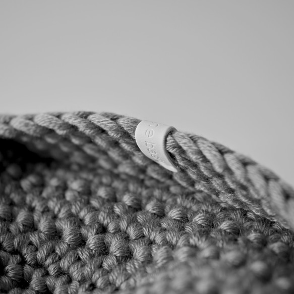 KR04手編みの栗のとがった帽子-グレー 9枚目の画像