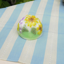 幻のガラス工芸パートドヴェール技法で制作したクレマチスをモチーフに