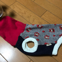 赤ずきん＊犬服＊小型犬完成品＊胴回り40㎝ 2枚目の画像