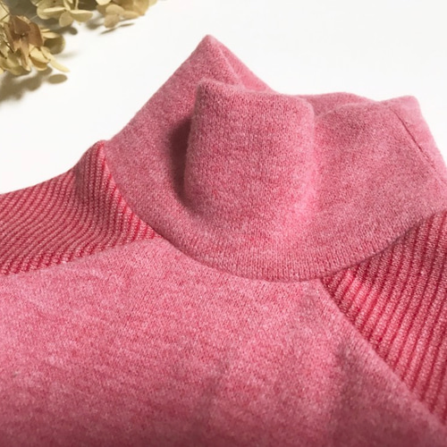 再販❗️パウダーニット＊3S〜L＊犬服＊杢レッド.あったか素材 ペット