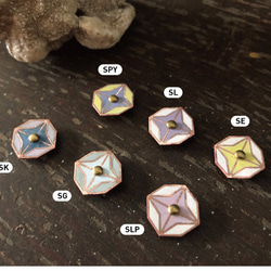 Window decor enamel star-shaped earrings / 七宝焼イアリング 5枚目の画像