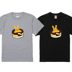 うさぎホットケーキTシャツ Tシャツカラー全3色 2枚目の画像