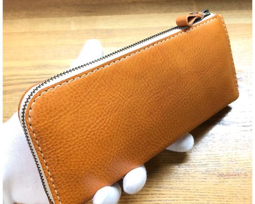 Lana 長財布《L字ラウンド ロングウォレット》牛オイルヌメ仕様