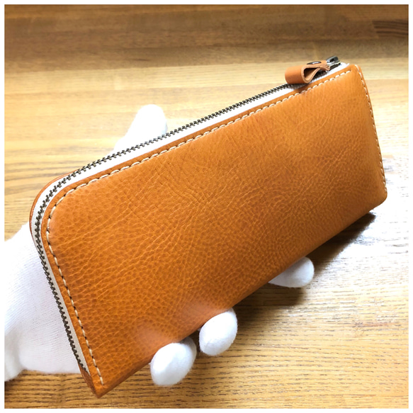 Lana 長財布《L字ラウンド ロングウォレット》牛オイルヌメ仕様