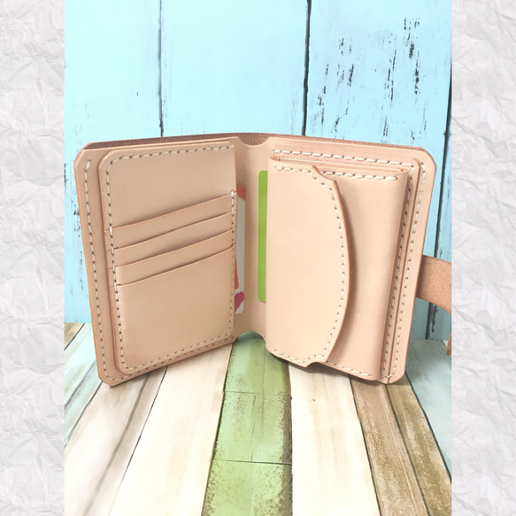 ®︎ yuki+《ミドルウォレット》折り財布 ホワイトカラー 3枚目の画像