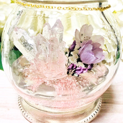 Special Crystal… Cherry blossom 水晶と本物の桜【受注製作】 3枚目の画像