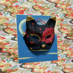 【送料込み】狐 お面 狐面 コスプレ 和風 着物 壁飾り 祭 舞台 商売繁盛 ハロウィン 2枚目の画像