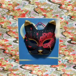 【送料込み】狐 お面 狐面 コスプレ 和風 着物 壁飾り 祭 舞台 商売繁盛 ハロウィン 3枚目の画像